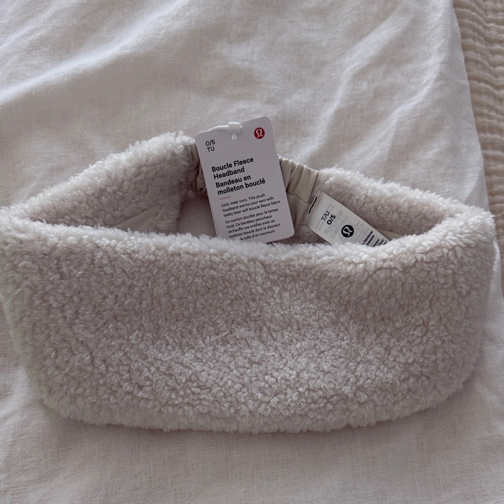 Lululemon Cream Boucle Fleece Headband